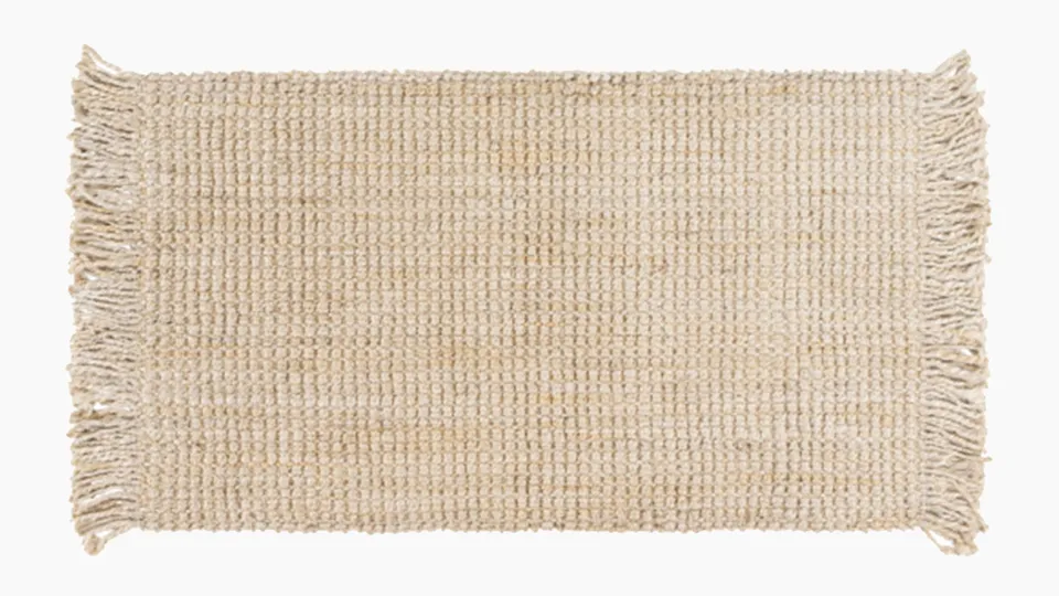 Fringe Jute Ruge, Cream Fringe Jute, 2'6" x 8'