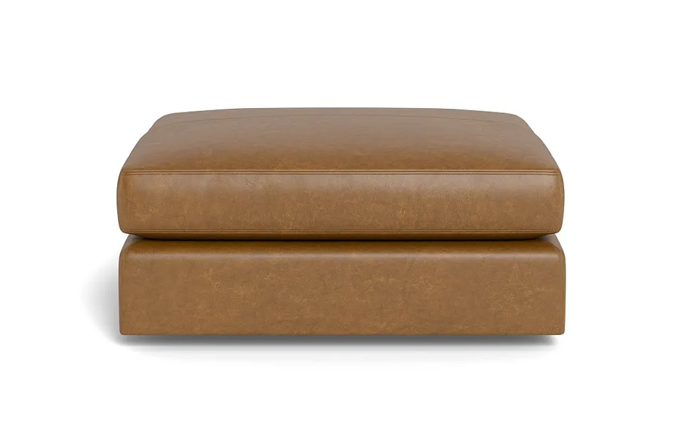 Beckham Leather Modular Rectangle Ottoman