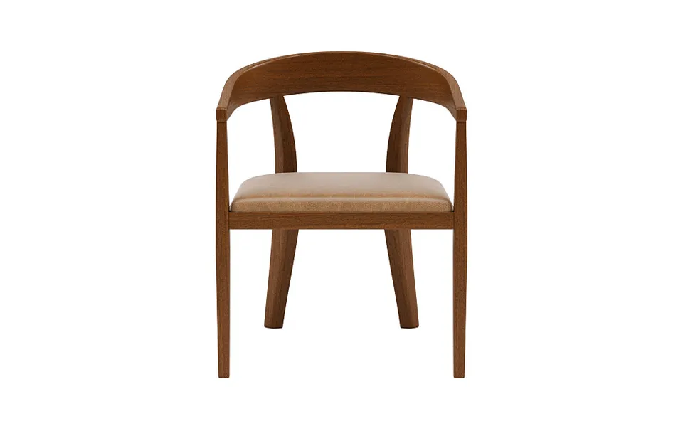 Monroe Leather Wood Framed Upholstered Chair