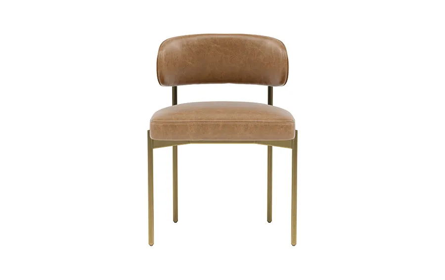 Hollis Leather Metal Framed Chair