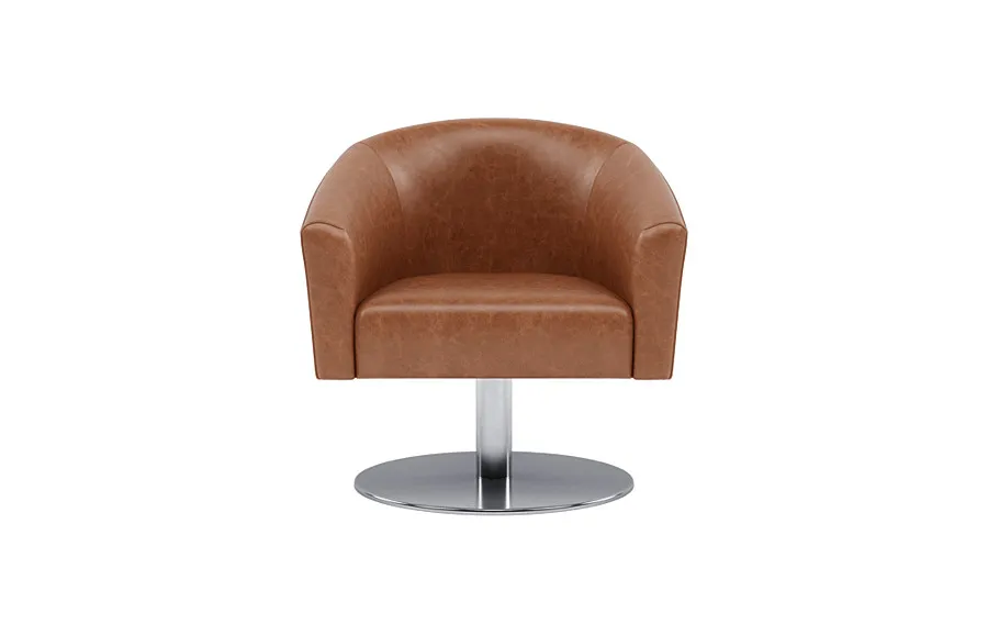 Tegan Leather Pedestal Swivel Chair