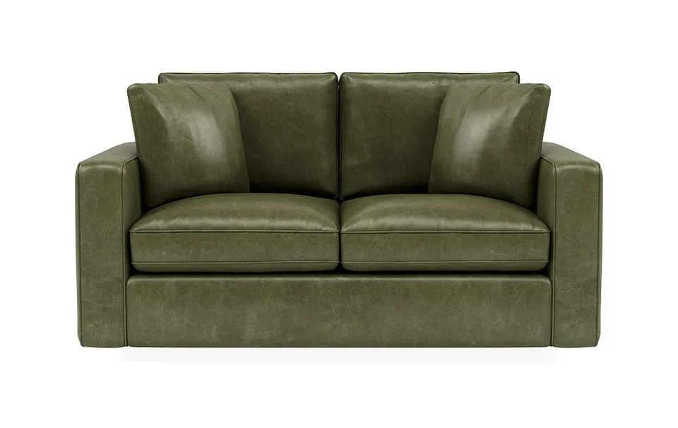 James Leather Loveseat