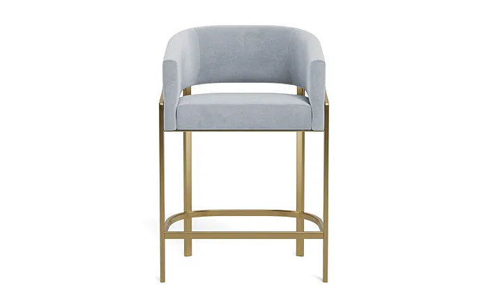 Mina Metal Framed Upholstered Stool