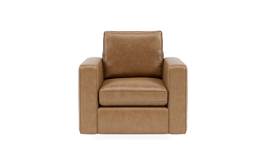 James Leather Accent Chair