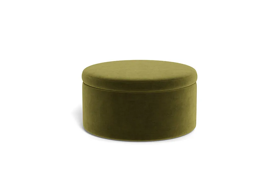 Colten Round Storage Coffee Table Ottoman