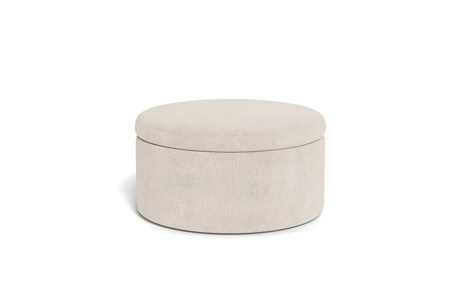 Colten Round Storage Coffee Table Ottoman