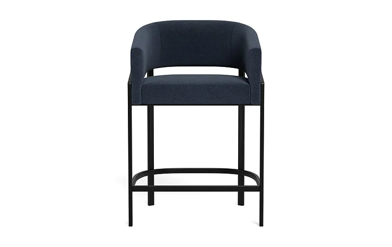 Mina Metal Framed Upholstered Stool