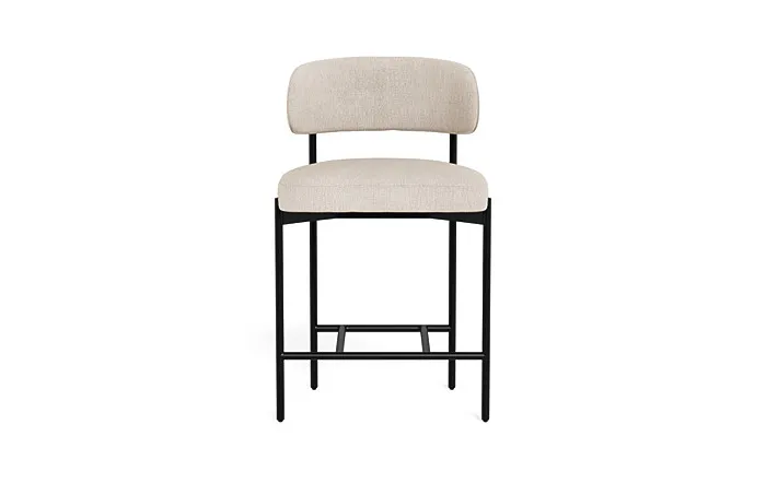 Hollis Metal Framed Upholstered Counter Stool