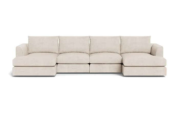 Beckham Modular U-Chaise 4 Seat Sectional