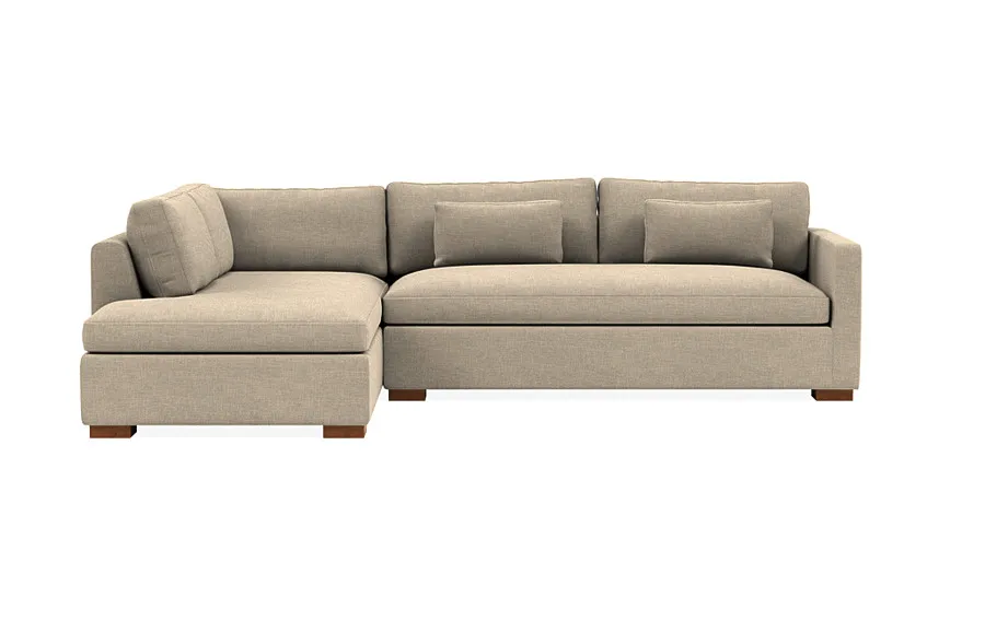 108" Charly Bumper Sectional, Left Chaise, Bench Cushion