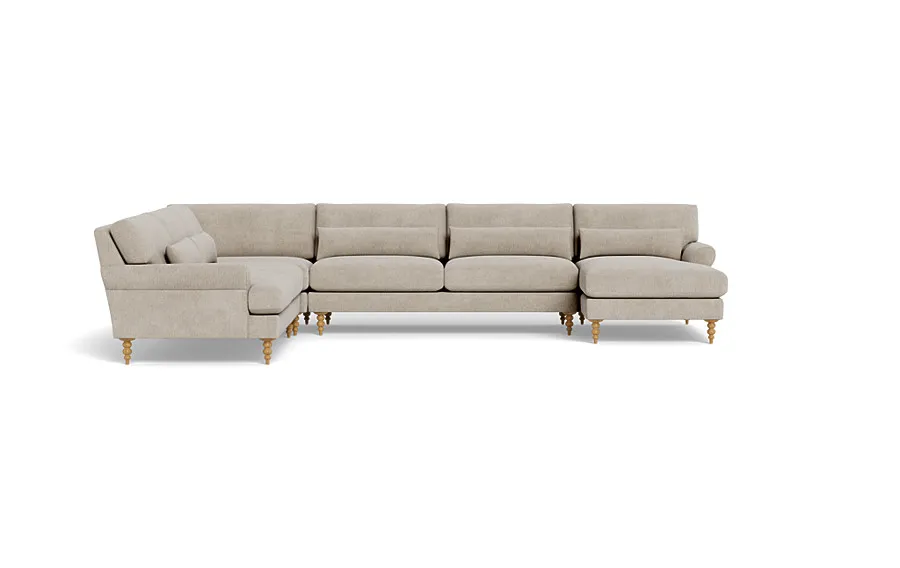 Maxwell 4-Piece Corner Sectional Sofa with Right Chaise by Apartment Therapy
