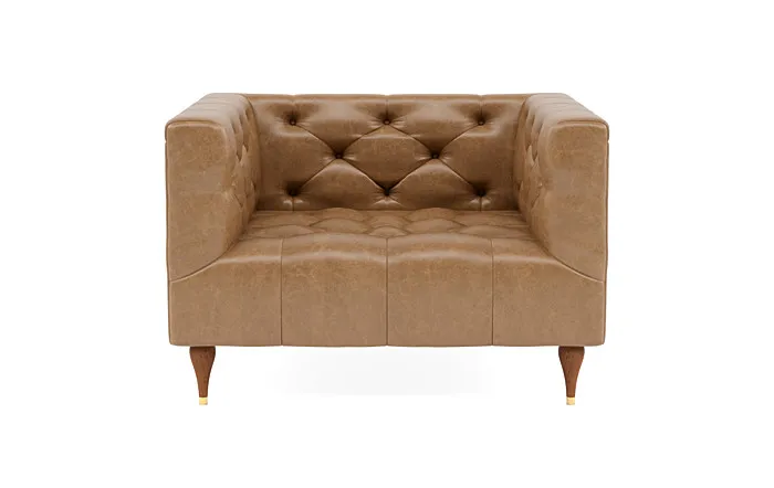 Ms. Chesterfield Leather Accent Chair by Apartment Therapy