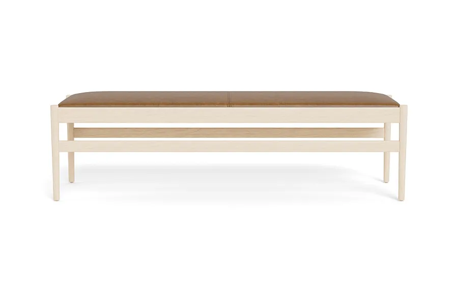 Turner Leather Wood Framed Upholstered Bench