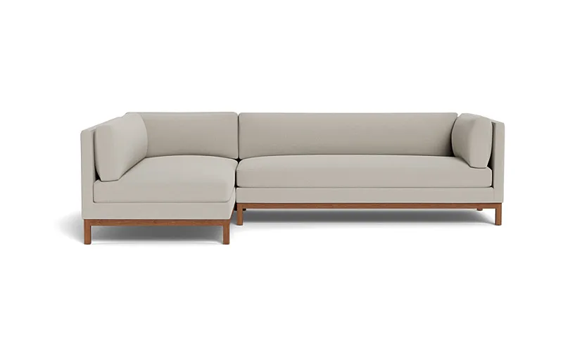 Jasper Chaise Sectional - Cloud/Oiled Walnut -