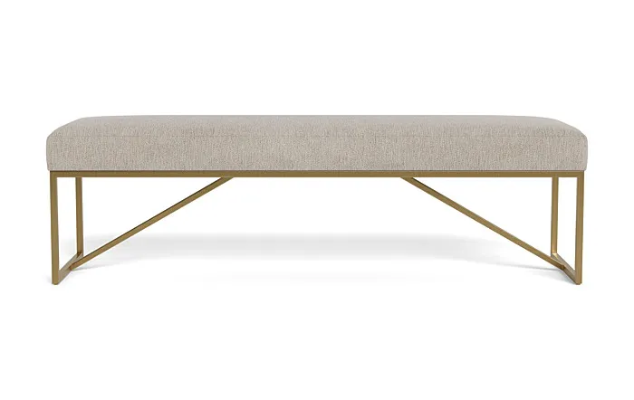 Otto Bench / Marble Performance Antimicrobial Chenille