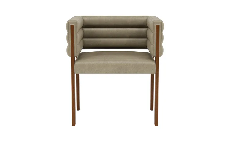 Nora Leather Upholstered Wood Framed Chair
