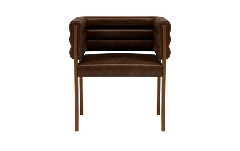 Nora Leather Upholstered Wood Framed Chair