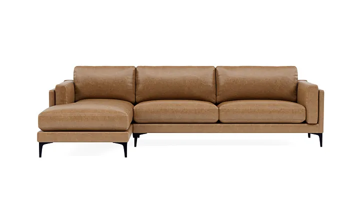 Gaby Leather 3-Seat  Chaise Sectional