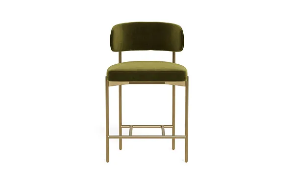 Hollis Metal Framed Upholstered Counter Stool