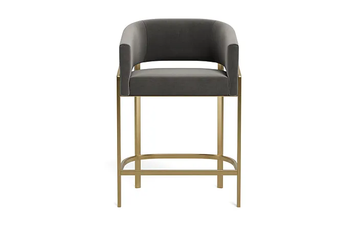 Mina Metal Framed Upholstered Stool