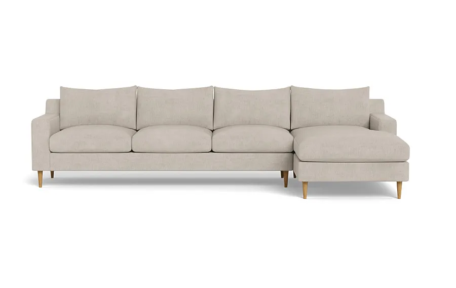 Sloan 4-Seat  Chaise Sectional, Down alternative