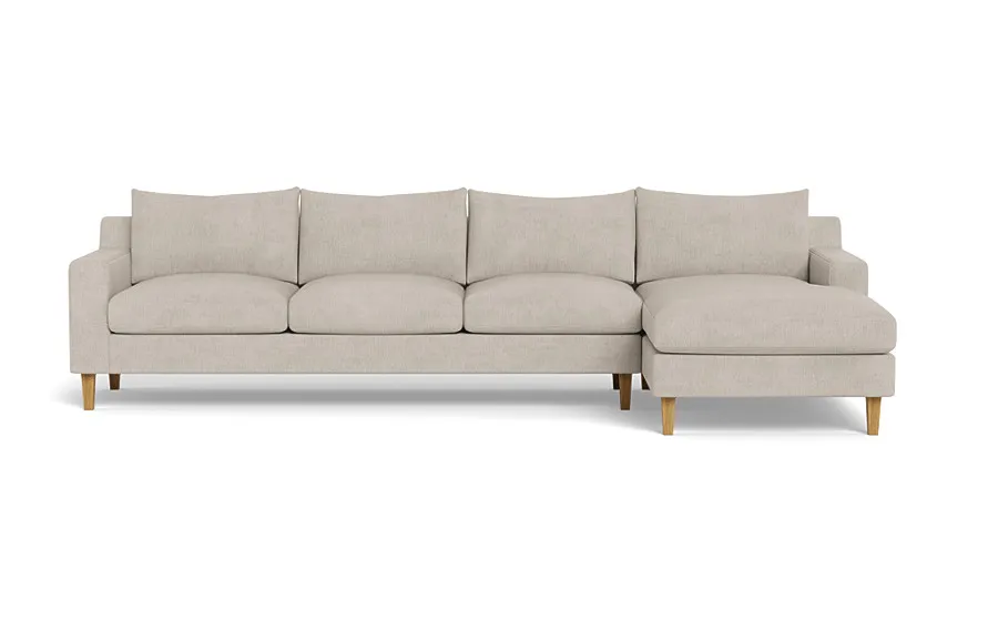 Sloan 4-Seat  Chaise Sectional, Down alternative