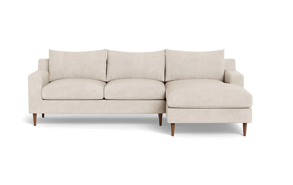 Sloan Right Chaise Sectional - Down Alternative Fill