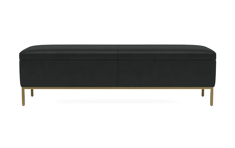 Miller Leather Storage Bench