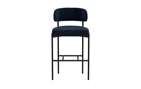 Hollis Metal Framed Upholstered Bar Stool