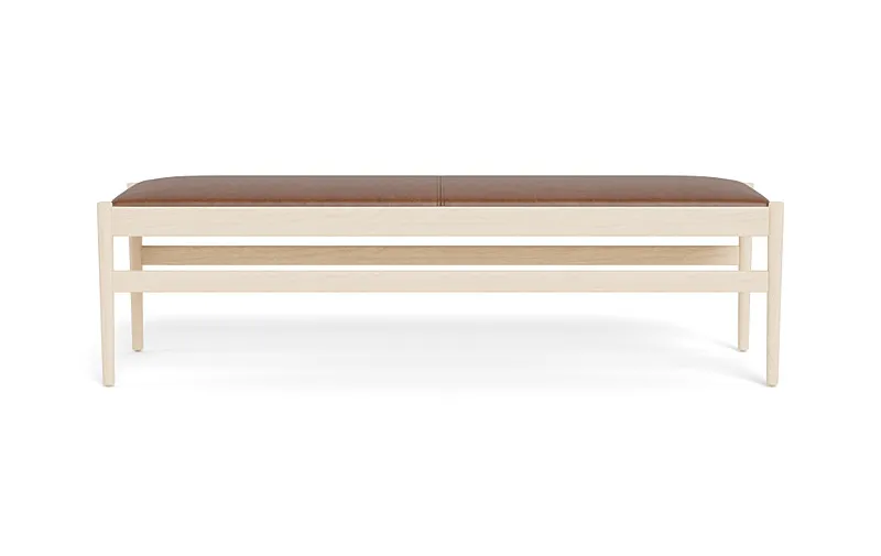 Turner Leather Wood Framed Upholstered Bench