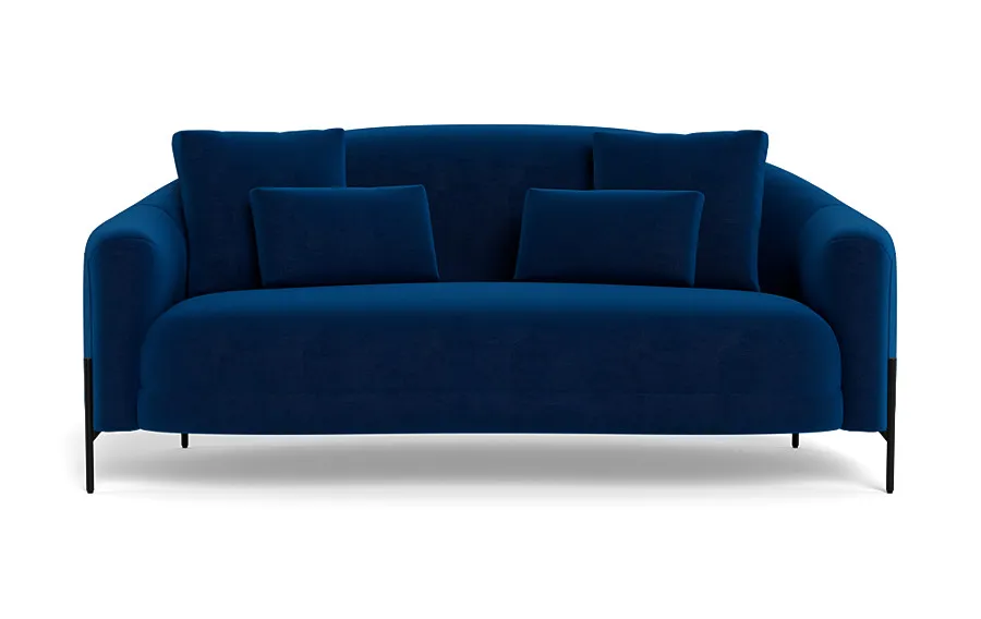Fiona 2-Seat Sofa, Matte Black fiona metal legs