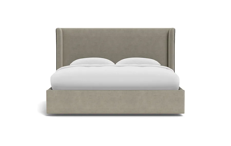 Graham Upholstered Bed with Contrast Piping and Storage Option