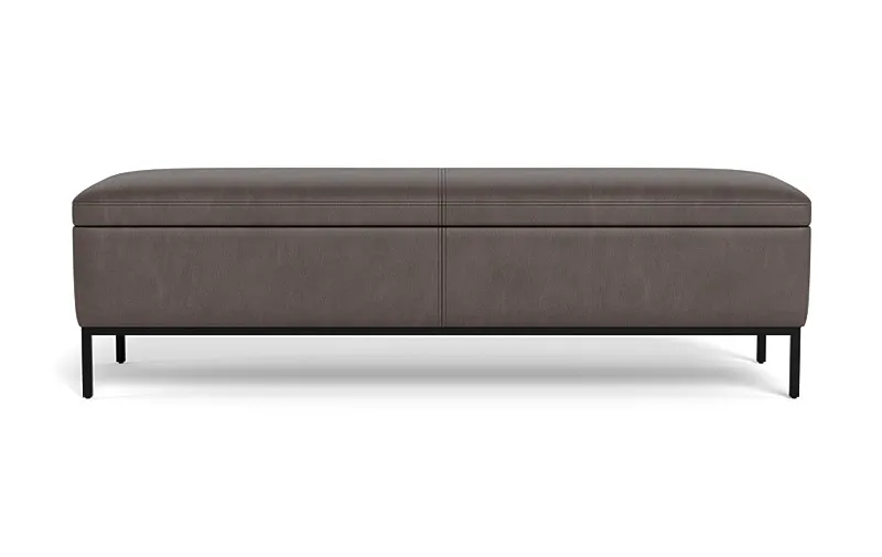 Miller Leather Storage Bench