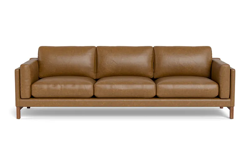 104" Gaby Leather 3-Seat Sofa