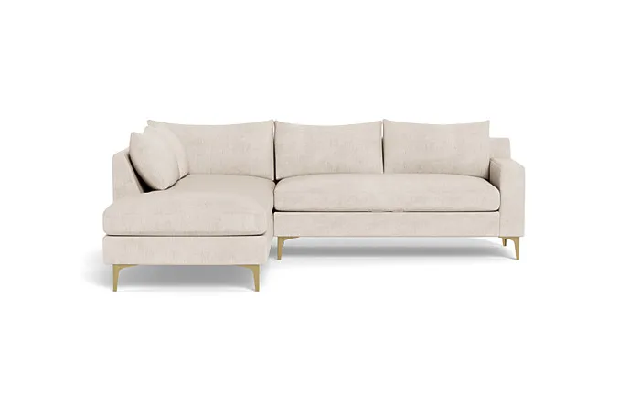 Sloan 3-Seat  Bumper Sectional, Left Side Bumper, Bench Seating, Alternative Down