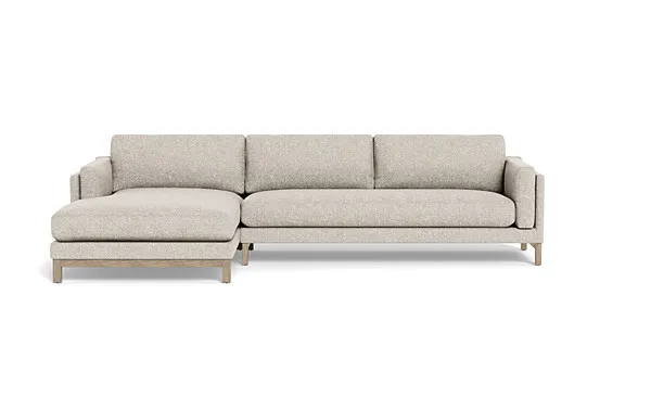 Gaby 3-Seat  Chaise Sectional with bench cushion