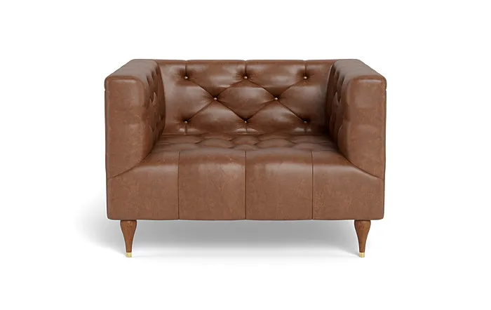 Ms. Chesterfield Leather Accent Chair by Apartment Therapy