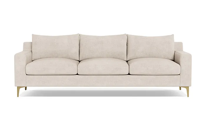 Sloan 3-Seat Sofa Down alternative fill, matte brass