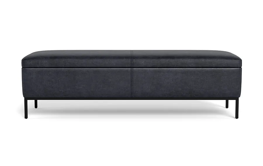 Miller Leather Storage Bench