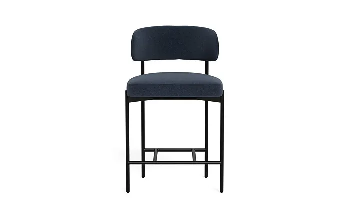 Hollis Metal Framed Upholstered Counter Stool