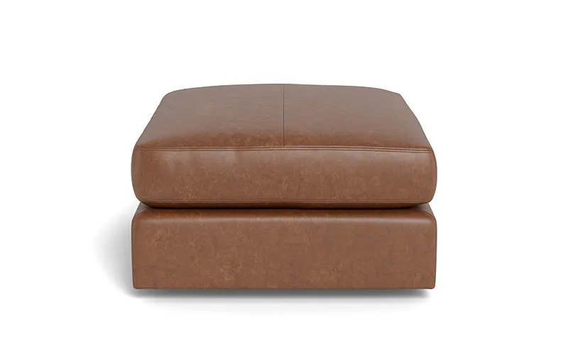 Beckham Leather Modular Rectangle Ottoman