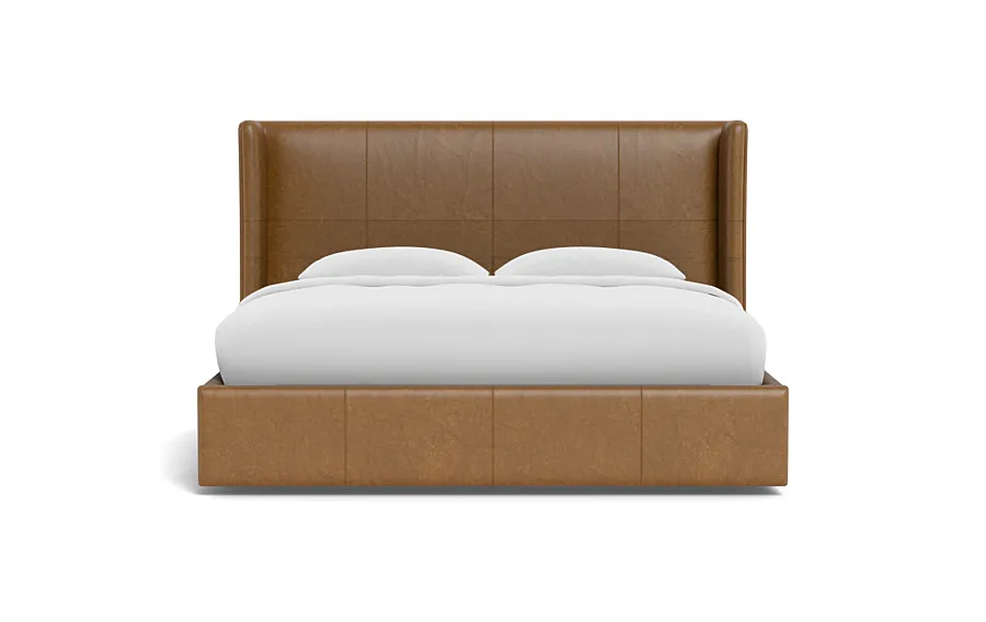 Graham Leather Upholstered Bed with Storage Option