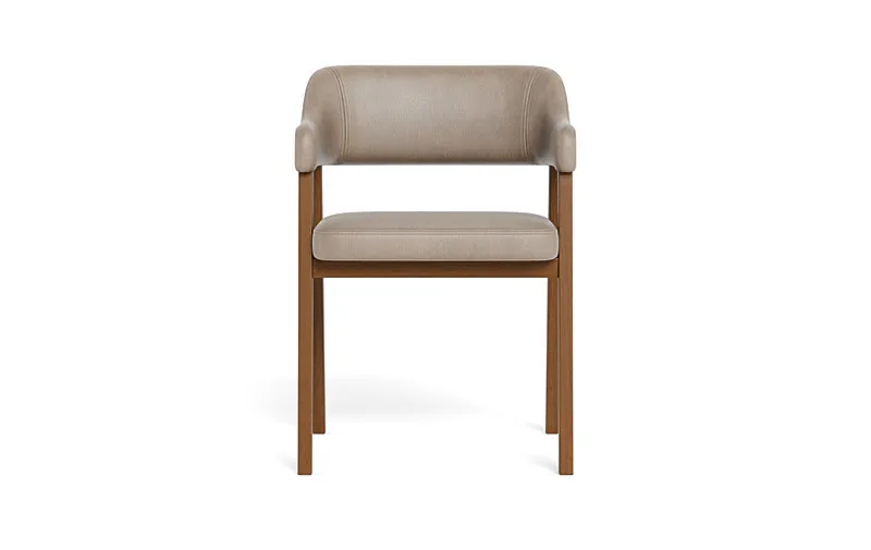 Selene Wood Framed Leather Upholstered Chair