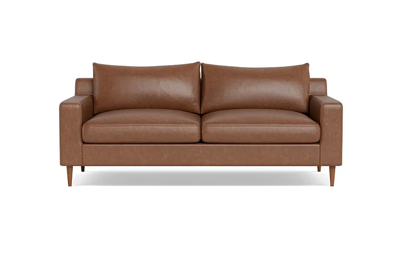 Sloan Leather 2-Seat Sofa * Down alternative fill
