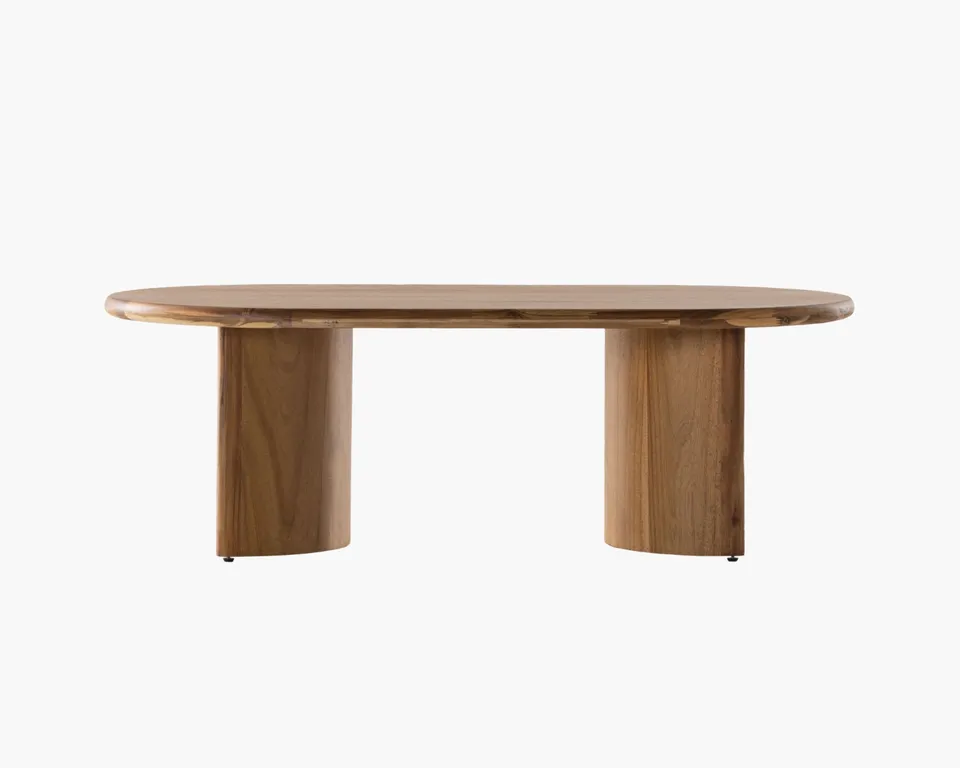 Locke Acacia Coffee Table / Light