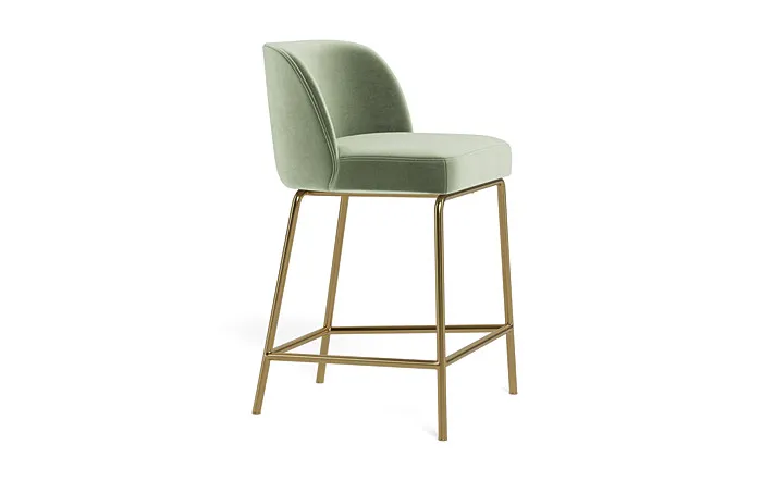 Graham Metal Framed Upholstered Counter Stool