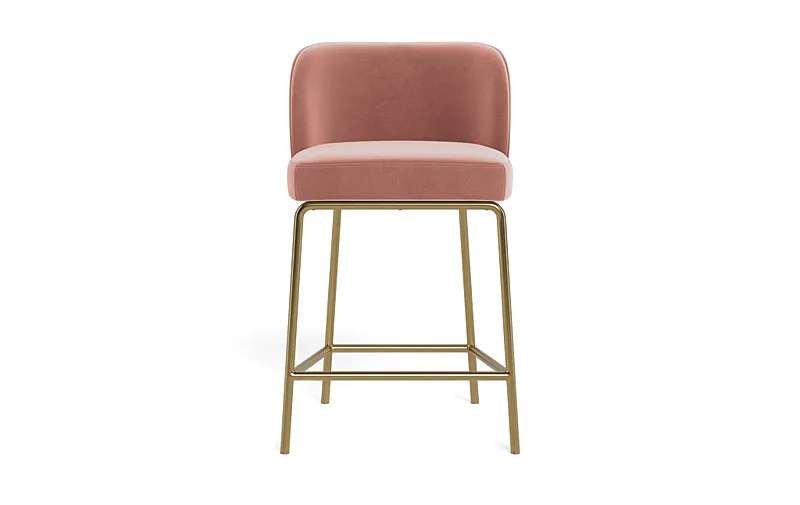 Graham Metal Framed Upholstered Counter Stool