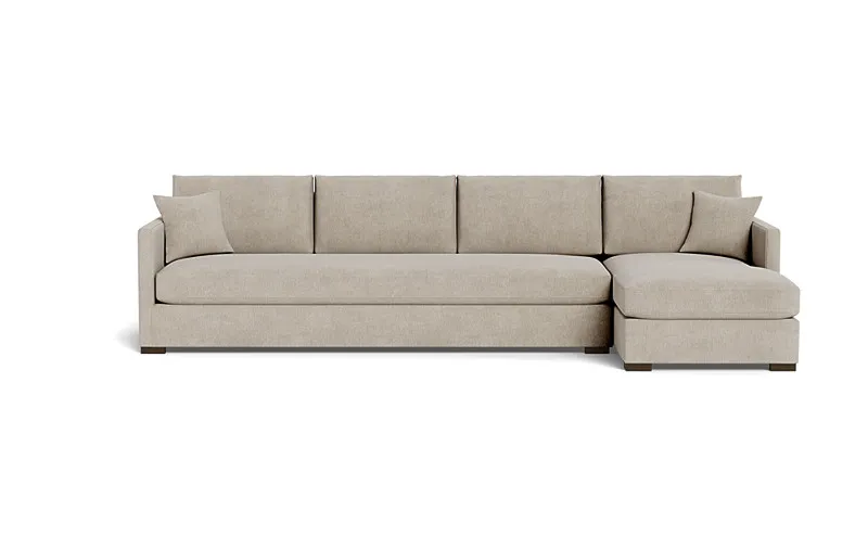 Scarlett 4-Seat  Chaise Sectional * Down alternative fill
