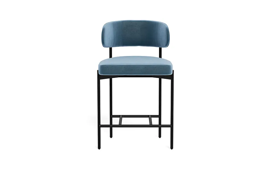 Hollis Metal Framed Upholstered Counter Stool