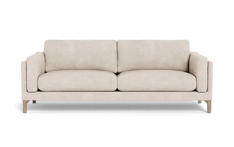 Gaby 2-Seat Sofa - Limestone - 88"x36" - White Wash Oak leg - Down Alternative Fill